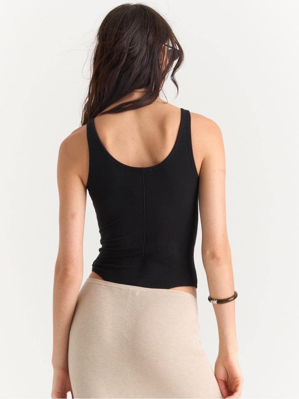 ATM | S / P | Modal Rib Bodysuit Snap Bodycon Tank